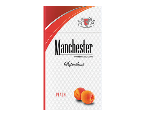 Сигареты Manchester SuperSlims Персик оптом Сигареты Manchester SuperSlims Персик оптом